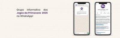 Faa parte do grupo informativo dos Jogos da Primavera no WhatsApp!